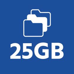 25GB Storage